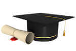 graduate cap and diploma